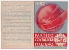 Tessera politica psi usato Tessera politica psi usato  Italia