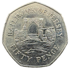 Jersey vintage 50p for sale  POOLE