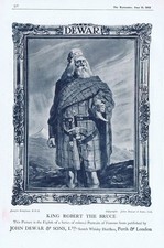 DEWARS WHISKY Robert the Bruce; Famous Scots #8 - Anúncio antigo 1913 comprar usado  Enviando para Brazil