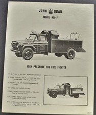 Usado, Folha de folheto 1959 FMC John Bean Ford caminhão de bombeiros F-400 excelente original 59 comprar usado  Enviando para Brazil