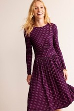 Boden - Thea Short Jersey Dress - Sukienka Stretch Kieszenie Wzór NOWA - UK 18 EU 46 na sprzedaż  PL