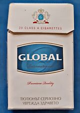Vintage Auténtico Años 80 Bulgaria GLOBAL 80 Paquete de Cigarrillos Tabaco Caja Vacía segunda mano  Embacar hacia Mexico