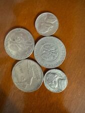 Monety 5 sztuk PRL 3szt oraz 2 monety 5 centowe z 1970r, 1964r., używany na sprzedaż  PL