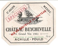 étiquette château beychevell d'occasion  Villenave-d'Ornon