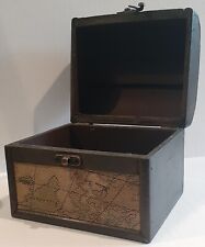 Vintage Mapa do Mundo Mini Baú do Tesouro Caixa de Bugigangas Baú comprar usado  Enviando para Brazil