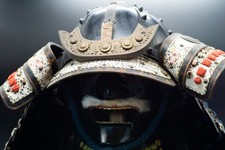 Capacete Samurai Ferro KABUTO & MENPO Japonês Vintage Armadura Usável Tamanho Real F/S comprar usado  Enviando para Brazil