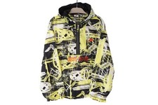 Vintage NIKE Anorak Kurtka Pół zamka błyskawicznego Rozmiar M/L kwasowy abstrakcyjny wzór wiatrówka na sprzedaż Vintage NIKE Anorak Kurtka Pół zamka błyskawicznego Rozmiar M/L kwasowy abstrakcyjny wzór wiatrówka na sprzedaż  PL