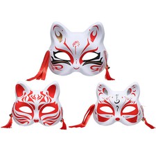 Usado, Capa facial feminina feminina temática festa raposa máscara desempenho cosplay adereços nova comprar usado  Enviando para Brazil