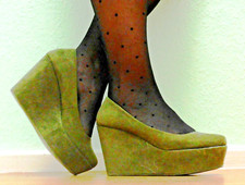 Pumps keilpumps grün gebraucht kaufen  Berlin