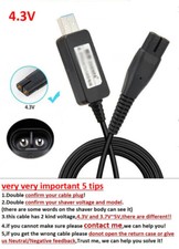 Cabo adaptador carregador USB 4.3V para aparador de barba Philips Series 3000 BT3206, usado comprar usado  Enviando para Brazil