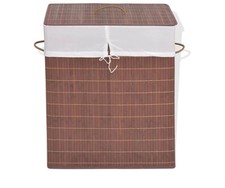 Novo cesto de roupa de bambu / martelo e forro 20,5" x 12,6" x 23,6", usado comprar usado  Enviando para Brazil