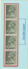 A-250 - GB 1971 Machin 3.5p tira em PAPEL DUPLO (reparo da impressora) sem marca de charneira comprar usado A-250 - GB 1971 Machin 3.5p tira em PAPEL DUPLO (reparo da impressora) sem marca de charneira comprar usado  Enviando para Brazil
