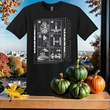 Camiseta Star Wars Battle Ships Schematic masculina feminina unissex SY730 comprar usado  Enviando para Brazil
