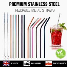 Metal straws reusable for sale  LONDON