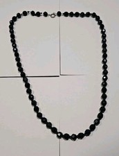 Perlenkette modeschmuck schwar gebraucht kaufen  Allmersbach im Tal