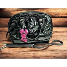 Bolsa de boliche Loungefly Hello Kitty preta em relevo bolsa tote Sanrio couro envernizado comprar usado  Enviando para Brazil