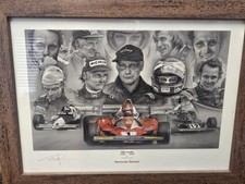 Framed niki lauda for sale  WHITCHURCH