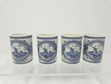 4 copos de shot Delft Vandermint azul branco porcelana pintados à mão 2" comprar usado 4 copos de shot Delft Vandermint azul branco porcelana pintados à mão 2" comprar usado  Enviando para Brazil