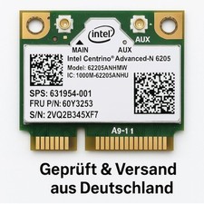 Intel Centrino Advanced-N 6205 WLAN Karte 62205ANHMW Mini PCIe WiFi 802.11a/b/g , usado comprar usado  Enviando para Brazil