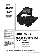 Band saw instruction for sale  Houston