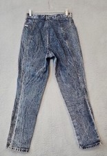 Usado, Jeans feminino vintage chique 28x29 lavagem ácida azul cônico cintura alta mamãe EUA comprar usado  Enviando para Brazil