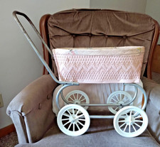 Carrinho de bebê carrinho de bebê vintage início dos anos 1970 vime rosa comprar usado  Enviando para Brazil