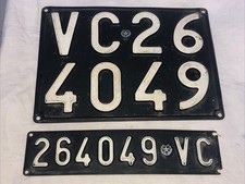 Vecchia targa doppia usato  Torre Canavese