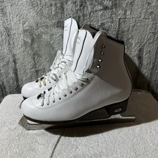 Patins de gelo Riedell Diamond 133 branco médio lâmina Capri feminino tamanho 6.5 comprar usado  Enviando para Brazil