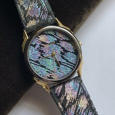 Usado, Antigo relógio de quartzo analógico anos 80 90 Futura aquarela pintura curso rabisco azul comprar usado  Enviando para Brazil