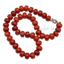 Usado, Colar de contas de pedra preciosa Rondelle irregular coral vermelho natural genuíno 14-48 polegadas comprar usado  Enviando para Brazil