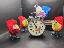 Relógio despertador retrô vintage genuíno bicando frango funcionando marca pomba branca comprar usado  Enviando para Brazil