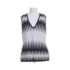 Herve Leger, Top, Rozmiar: M, Biały/Czarny, Elastan, Zebra, Drobna dzianina #5ZT na sprzedaż  PL
