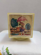 Caixa de música rotativa cubo fotográfico vintage Lucite anos 70, 'Love Story' Big Eyes, Japão  comprar usado  Enviando para Brazil