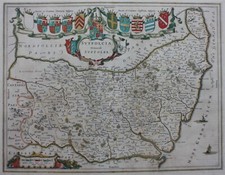 Suffolk antique map d'occasion  Expédié en Belgium