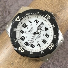 Relógio Casio masculino 5125 MRW-200H data dia tom prata quartzo analógico 42mm 7" comprar usado  Enviando para Brazil
