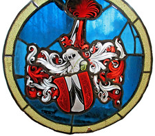 Bleiverglasung wappen rund gebraucht kaufen  Berlin
