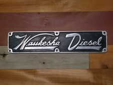 Usado, Placa vintage de alumínio fundido Waukesha Diesel emblema vara de rato Wisconsin comprar usado  Enviando para Brazil