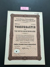Alte vorzugsaktie schultheiss gebraucht kaufen  Seevetal