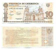 Usado, NOTA DE EMERGÊNCIA ARGENTINA CATAMARCA 10 PESOS 1998 SERIAL D FALSIFICAÇÃO EC# 237 UNC comprar usado  Enviando para Brazil