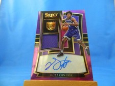 Camiseta autografada De'Aaron Fox Select 2017-18 RC iniciante roxa Prizm /99 comprar usado  Enviando para Brazil
