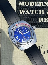 Vintage Vostok Amphibia “Barrel” -200m Mergulhador-Serviço-Mostrador NOS-Automático, usado comprar usado  Enviando para Brazil