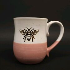Caneca de café Potter's Corner Bee grande xícara de chá rosa natureza salpicada 18 oz comprar usado  Enviando para Brazil