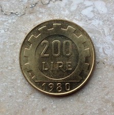200 lire 1980 usato  Due Carrare
