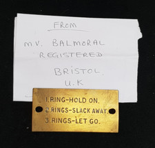 Brass plate balmoral for sale  SWINDON