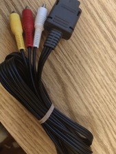 Cabo de áudio e vídeo Nintendo AV RCA fabricante de equipamento original cabo de três pinos Snes N64 Gamecube testado comprar usado  Enviando para Brazil