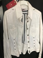 Giubbino jeans bianco usato  Napoli