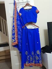 Blue indian lehenga for sale  LONDON