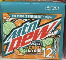 Mountain Dew Baja Cabo Citrus Tropical Citrus Punch Soda Pop 12 x 12 fl oz, usado comprar usado  Enviando para Brazil