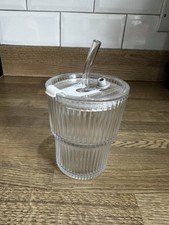 Stripe glass lid for sale  LEEDS