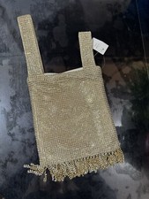 Usado, Bolsa de mão feminina leve para festa cristal dourado strass comprar usado  Enviando para Brazil